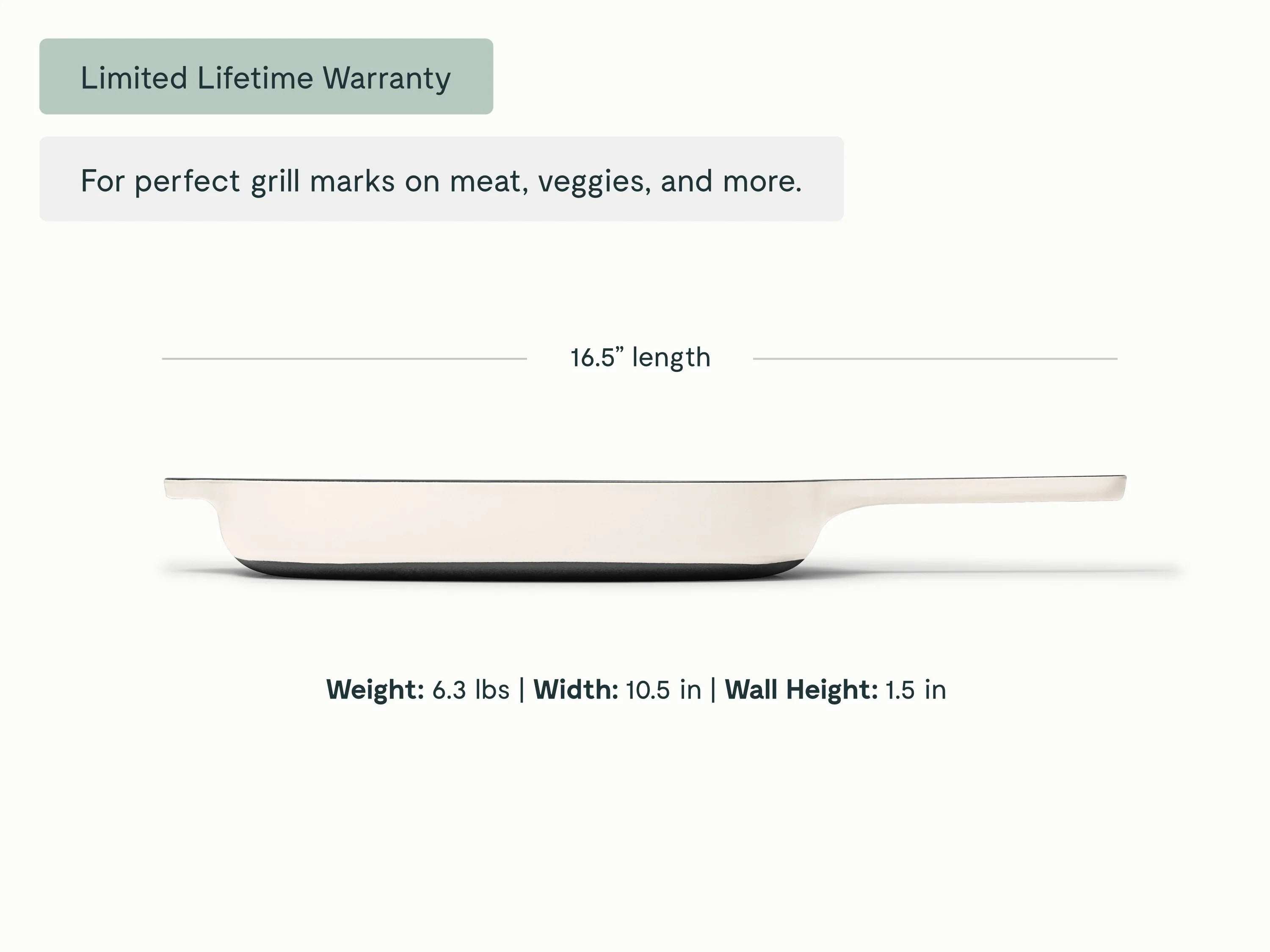 10.5” Enameled Cast Iron Grill Pan