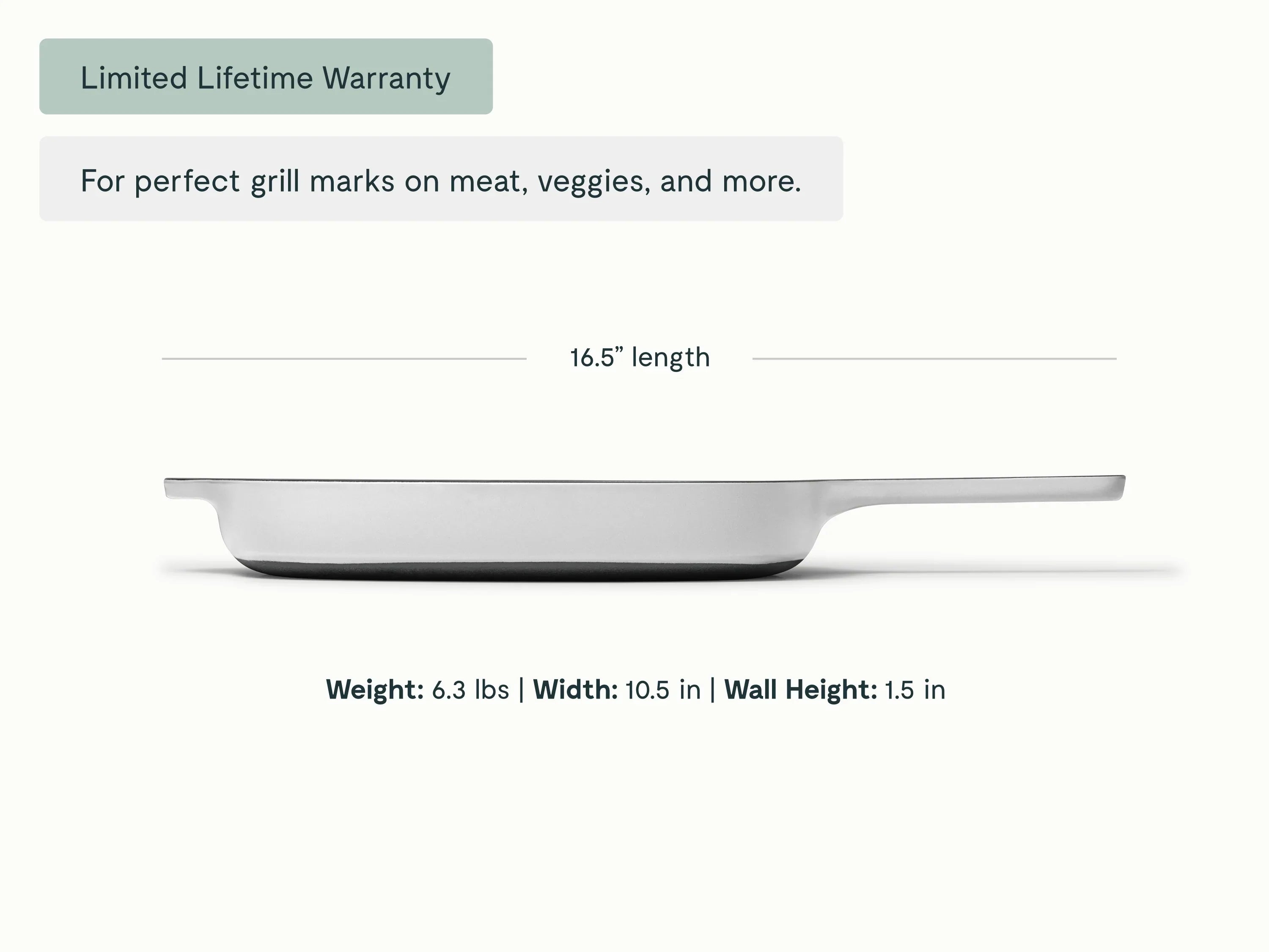 10.5” Enameled Cast Iron Grill Pan
