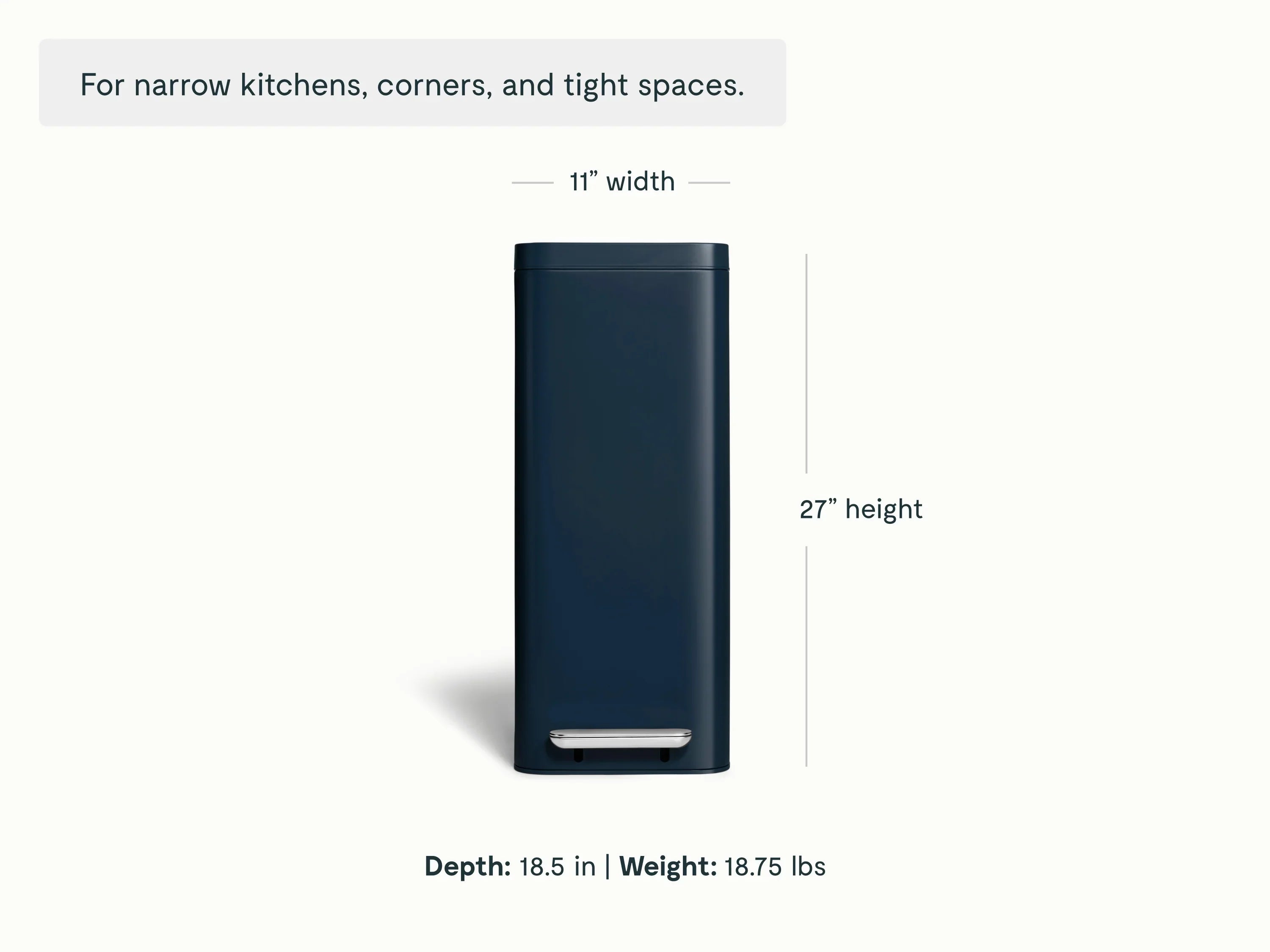 45L Slim Step Trash Can