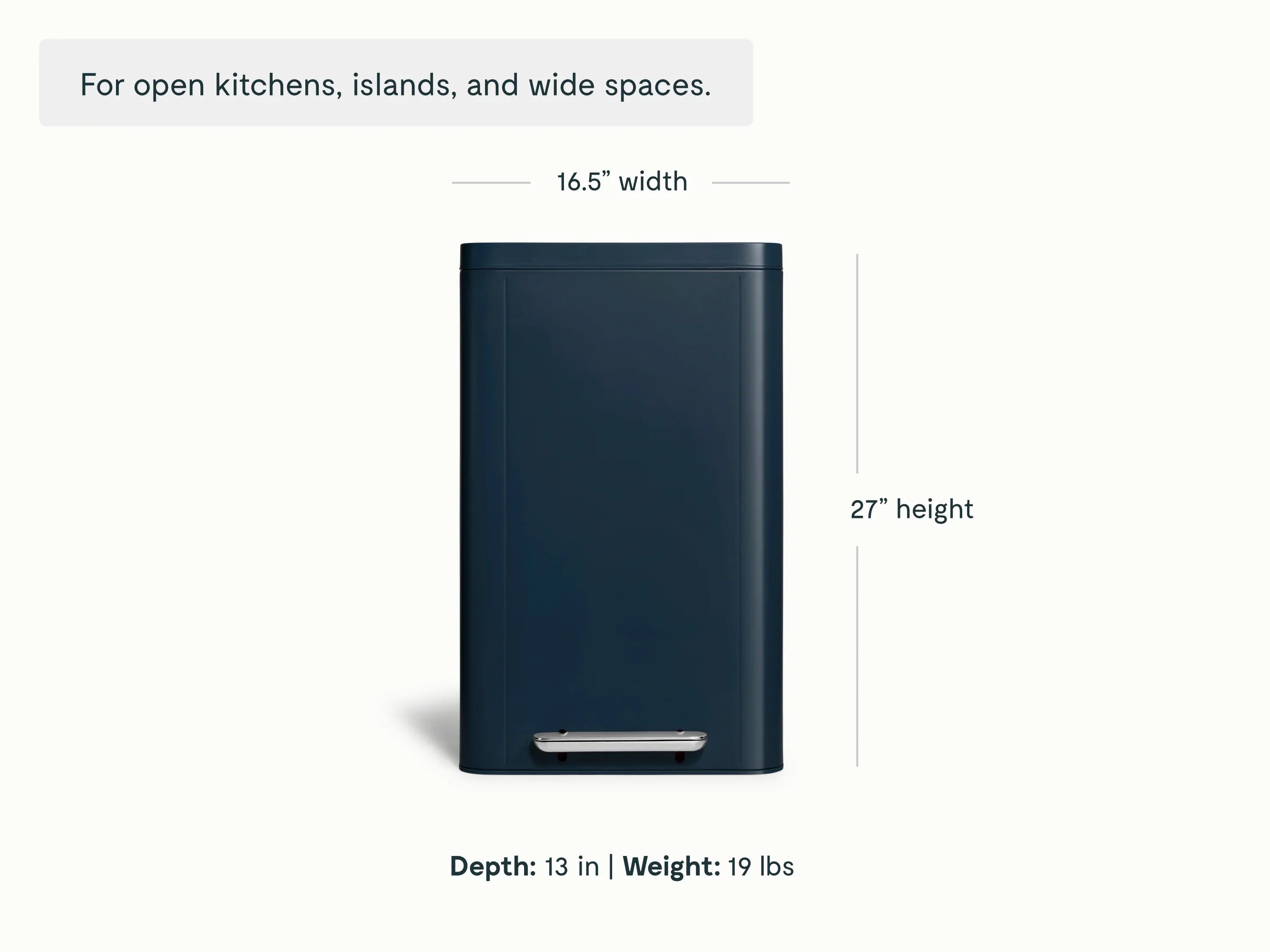 45L Rectangular Step Trash Can